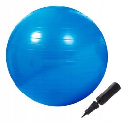 Minge fitness si yoga 85 cm, albastra, cu pompa inclusa