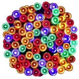Instalatie lumini exterior pentru gradina, 10 m, 100 LED multicolor