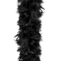Ghirlanda decorativa cu pene negre pentru brad de Craciun, 180 cm