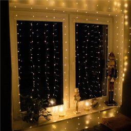 Perdea luminoasa 300 LED, 3x3 m, interior/exterior, cu telecomanda