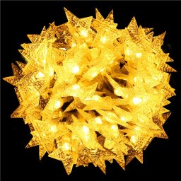 Instalatie luminoasa cu stelute pentru gradina, 5 m, 50 LED, galben cald