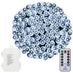 Instalatie lumini exterior pentru gradina, 9 m, 120 LED, alb rece, cu telecomanda