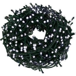Instalatie lumini de Craciun pentru brad, 19,5 m, 300 LED, alb rece