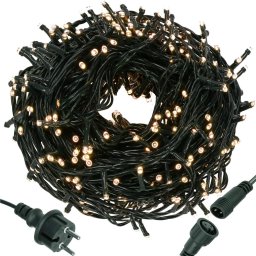 Instalatie luminoasa pentru brad de Craciun, 81,5 m, 1000 LED, alb cald