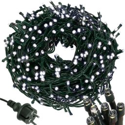 Instalatie lumini de Craciun 91,5 m cu 1500 LED-uri alb rece
