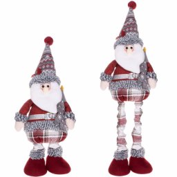 Figurina decorativa Mos Craciun cu picioare telescopice, 57-80 cm