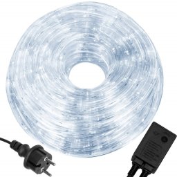 Instalatie tub luminos LED de Craciun, 30 m, 720 LED-uri, alb rece