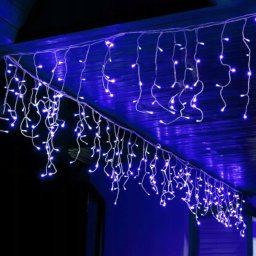 Ghirlanda luminoasa tip perdea 500 LED-uri, 20 m, albastra, interior/exterior