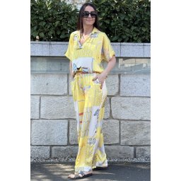 COMPLEU DIN VASCOZA SI MATASE CU TUNICA HORSE ODYSSEY YELLOW TALIE UNICA Multicolora