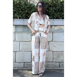 COMPLEU DIN VASCOZA SI MATASE CU TUNICA HORSE ODYSSEY BEJ TALIE UNICA Multicolora