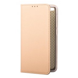 Husa Husa Piele Ecologica OEM Smart Magnet pentru Samsung Galaxy A20e, Aurie