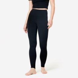 Colanți pentru yoga / pilates elastici Breathe negru, damă