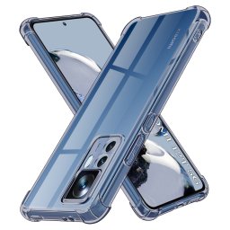 Husa silicon Xiaomi 12T 12T Pro Techsuit - Shockproof Clear Silicone Smoke Black