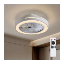 BRILAGI - Plafonieră LED reglabilă cu ventilator LED/38W/230V Ø 46 cm alb + telecomandă