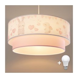 Brilagi - Lustra LED pentru copii BOBO pe cablu 1xE27/60W/230V Ø40 cm crem/roz/albastru regal