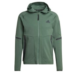 ADIDAS SPORTSWEAR Bluză cu fermoar sport verde / negru