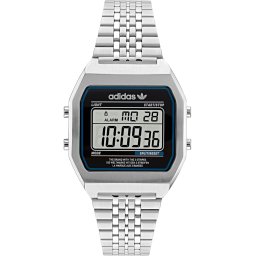 ADIDAS ORIGINALS Ceasi digital 'Ao Street' negru / argintiu