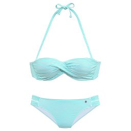 s.Oliver Costum de baie două piese turcoaz / alb