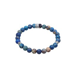 KUZZOI Brățară bej / albastru / turcoaz / argintiu