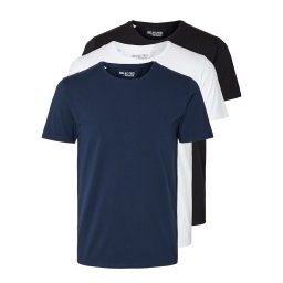 SELECTED Tricou 'SLHRoland' bleumarin / negru / alb