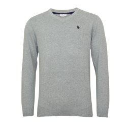 U.S. POLO ASSN. Pulover bleumarin / gri