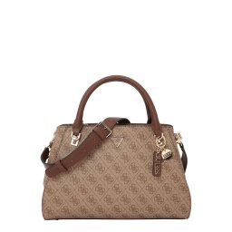 GUESS Poșete 'NOELLE II LUXURY SATCHEL' maro / maro cappuccino
