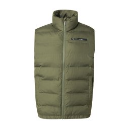 JACK & JONES Vestă 'JJALPES' verde pin / alb