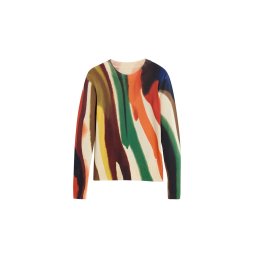 Desigual Pulover 'Designed By Mr. Christian Lacroix' bej deschis / maro închis / verde / portocaliu