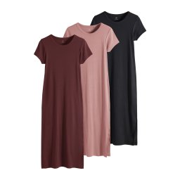 The Set Rochie ciclam / roz pitaya / negru