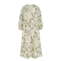 WE Fashion Rochie ecru / albastru deschis / verde