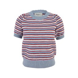 Pepe Jeans Pulover 'Kamia' opal / albastru porumbel / roşu închis / alb
