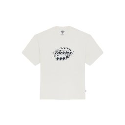 DICKIES Tricou 'Irondale' negru / alb lână