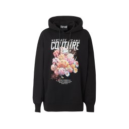 Versace Jeans Couture Bluză de molton portocaliu caisă / magenta / negru / alb