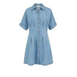 WE Fashion Rochie tip bluză albastru deschis