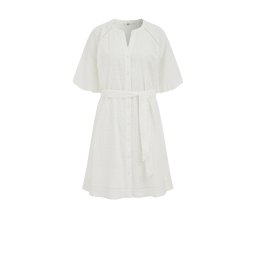 WE Fashion Rochie tip bluză alb