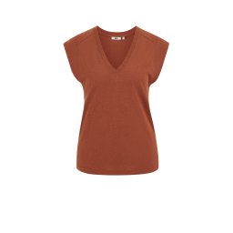 WE Fashion Tricou maro ruginiu