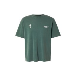 Abercrombie & Fitch Tricou 'WELLNESS DESTINATIONS' verde pin / alb