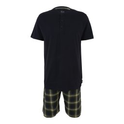 CECEBA Pijama scurtă albastru marin / verde / negru / alb