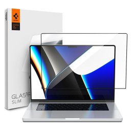 TEMPERED GLASS Spigen GLASS FC MACBOOK PRO 14 2021-2022 BLACK