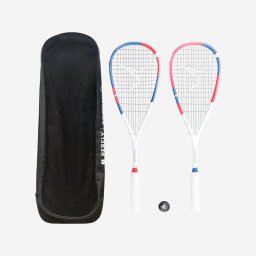 Set Rachete Squash WALLBREAKER 155 CLUB (2 rachete, 1 minge cu punct roșu)