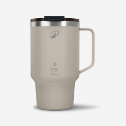 Cană izotermă 900 0,5L din inox, pentru camping, drumeții/trekking Bej