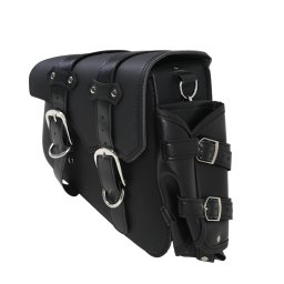 Geanta laterala cu suport bidon piele eco moto custom