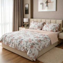 Lenjerie de pat Cotton Pro 100% bumbac – imprimare digitală (Floral Whisper)