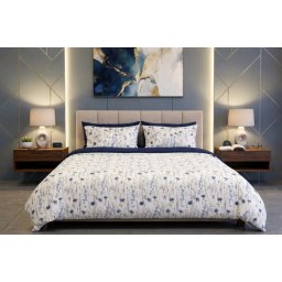Lenjerie de pat Cotton Pro 100% bumbac – imprimare digitală (Field of Blues)