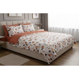 Lenjerie de pat Cotton Pro 100% bumbac – imprimare digitală (Cooper Leaves)