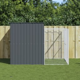 Cusca de caine cu tarc antracit 214x253x181 cm otel galvanizat GartenMobel Dekor
