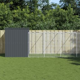 Cusca caine cu tarc antracit 214x1273x181 cm otel galvanizat GartenMobel Dekor