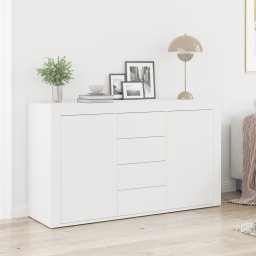 Bufet cu sertar Alb 120 x 36 x 69 cm Lemn compozit GartenMobel Dekor