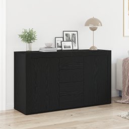 Bufet cu sertar Stejar Negru 120 x 36 x 69 cm Lemn compozit GartenMobel Dekor