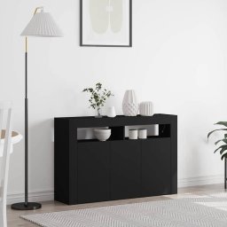 Bufet Negru 116 x 30 x 75 cm Lemn compozit GartenMobel Dekor